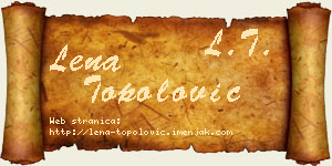Lena Topolović vizit kartica